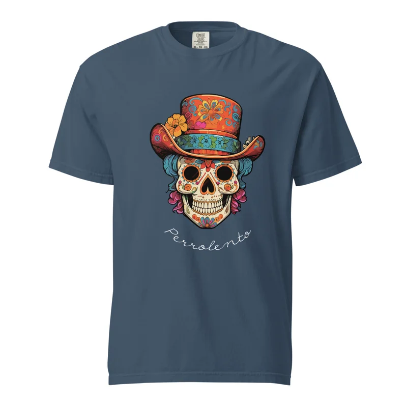 Camiseta calavera con chistera