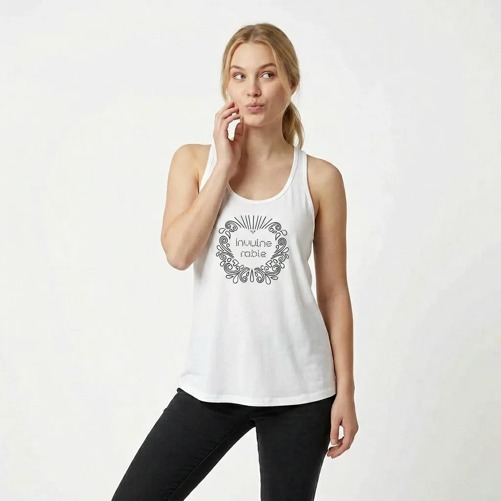 Camiseta de tirantes invulnerable blanca