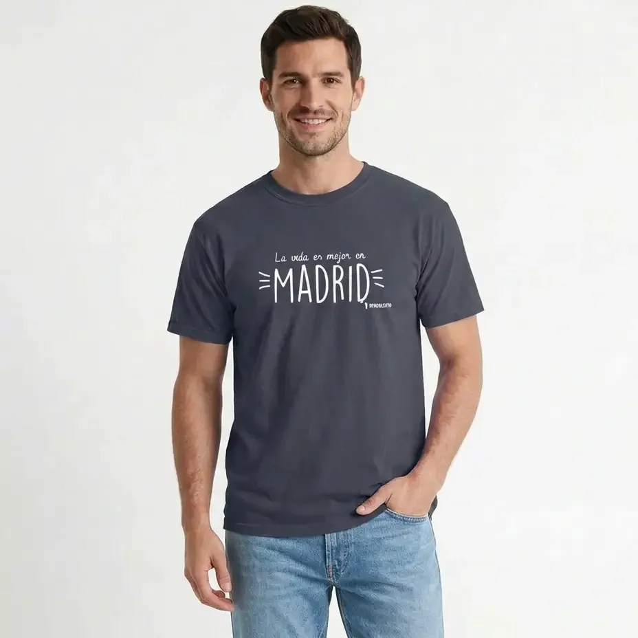 Camiseta la vida es mejor en Madrid